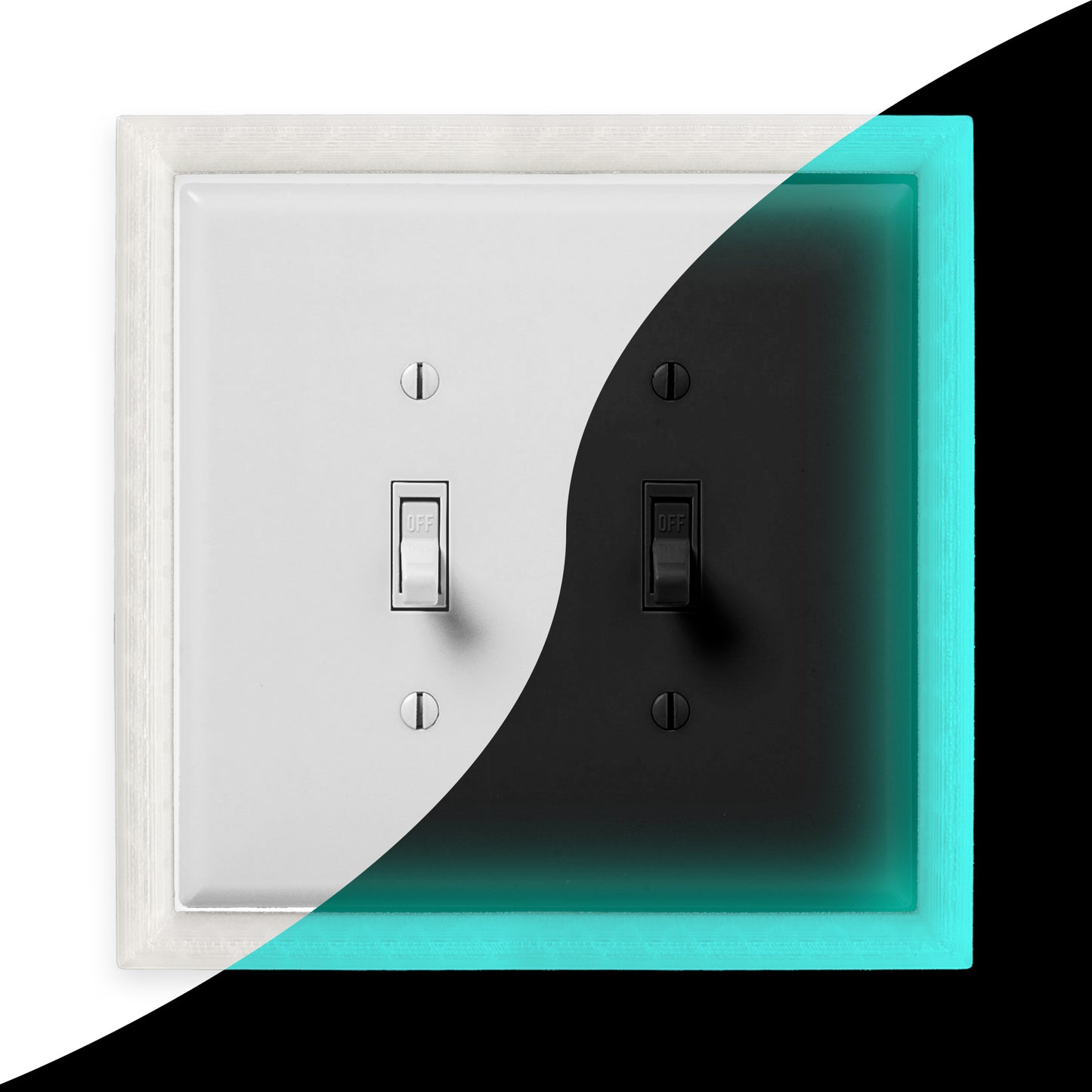 Glow in the Dark Light Switch Frame - Double Toggle