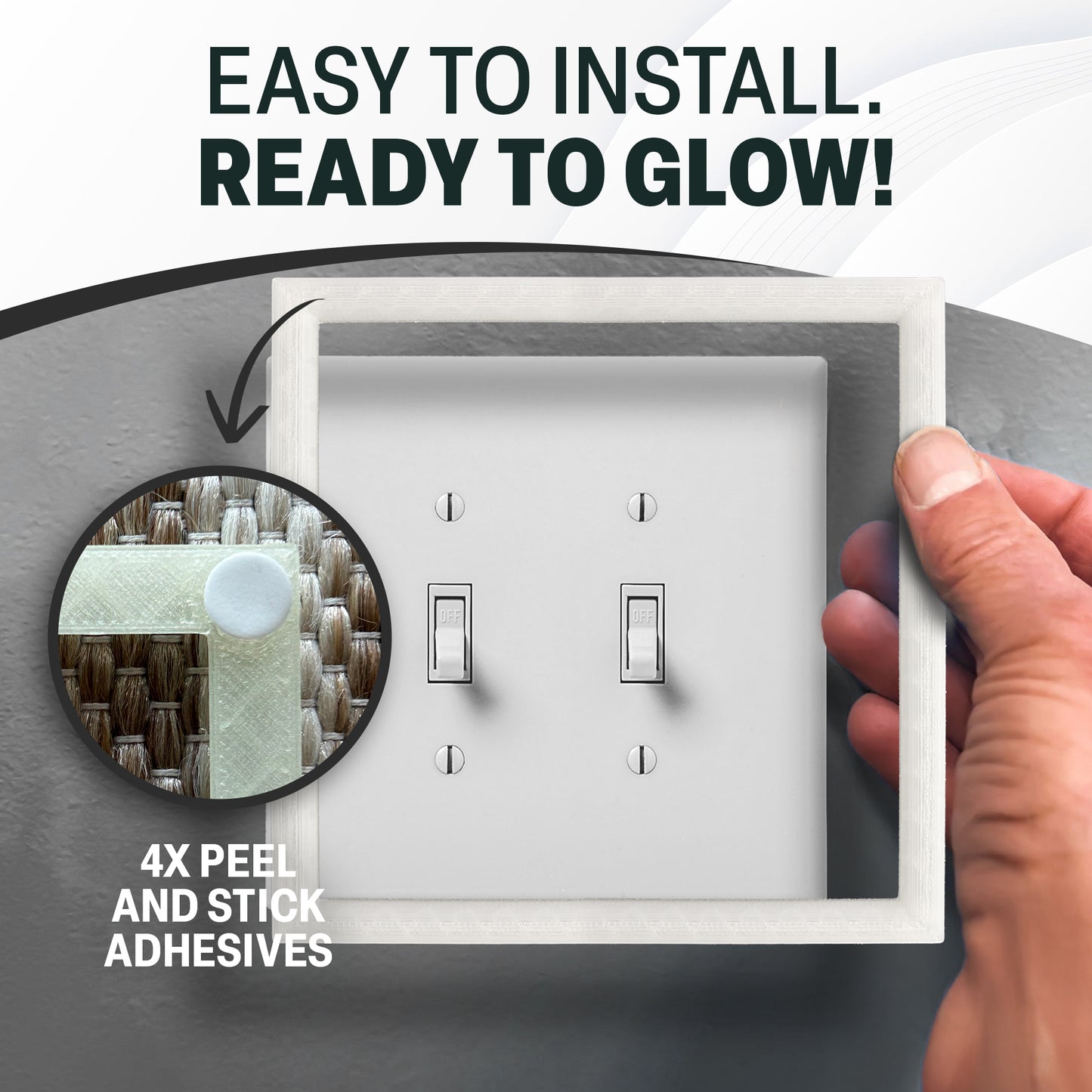 **2 PACK** (only 4.97$ each) Glow in the Dark Light Switch Frame - Double Toggle